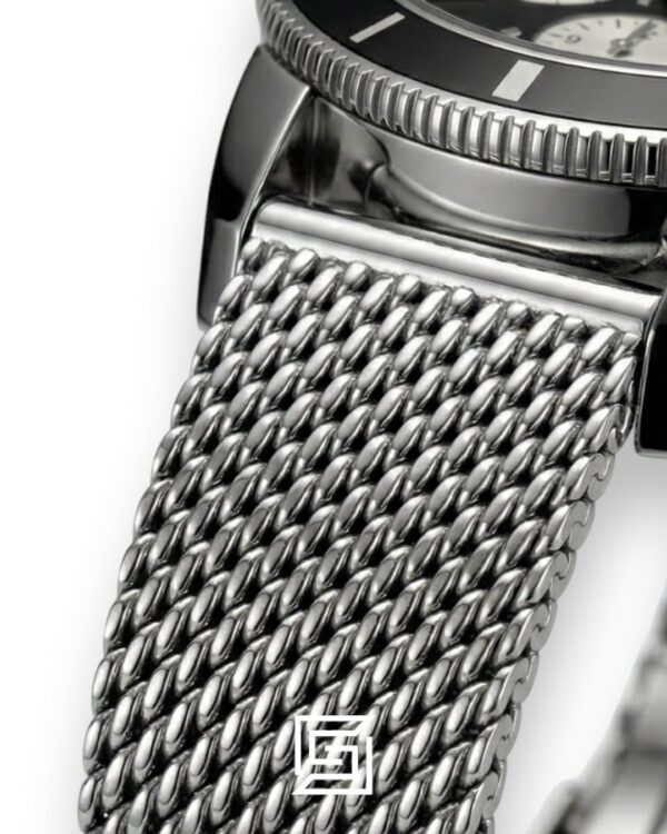 Breitling Superocean Heritage Chronograph – Black Dial – Mesh Strap – Japanese Quartz