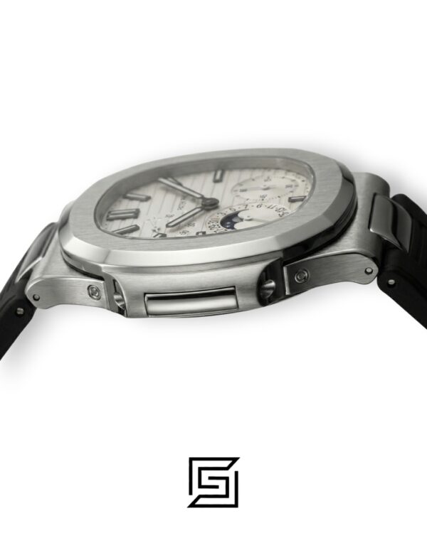 Patek Philippe Grand Complication – White Dial × Black Rubber Strap – Japanese Automatic