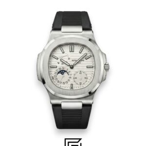 Patek Philippe Grand Complication – White Dial × Black Rubber Strap – Japanese Automatic - Image 1