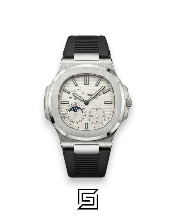 Patek Philippe Grand Complication – White Dial × Black Rubber Strap – Japanese Automatic