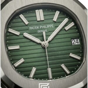Patek Philippe Nautilus – Green Dial – Black Rubber Strap – Japanese Automatic - Image 2