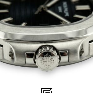 Patek Philippe Nautilus – Black Dial - Silver Stainless Steel Bracelet - Japanese Automatic - Image 3