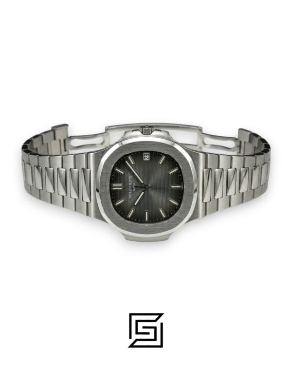 Patek Philippe Nautilus – Textured Grey Dial - Silver Stainless Steel Bracelet - Japanese Automatic