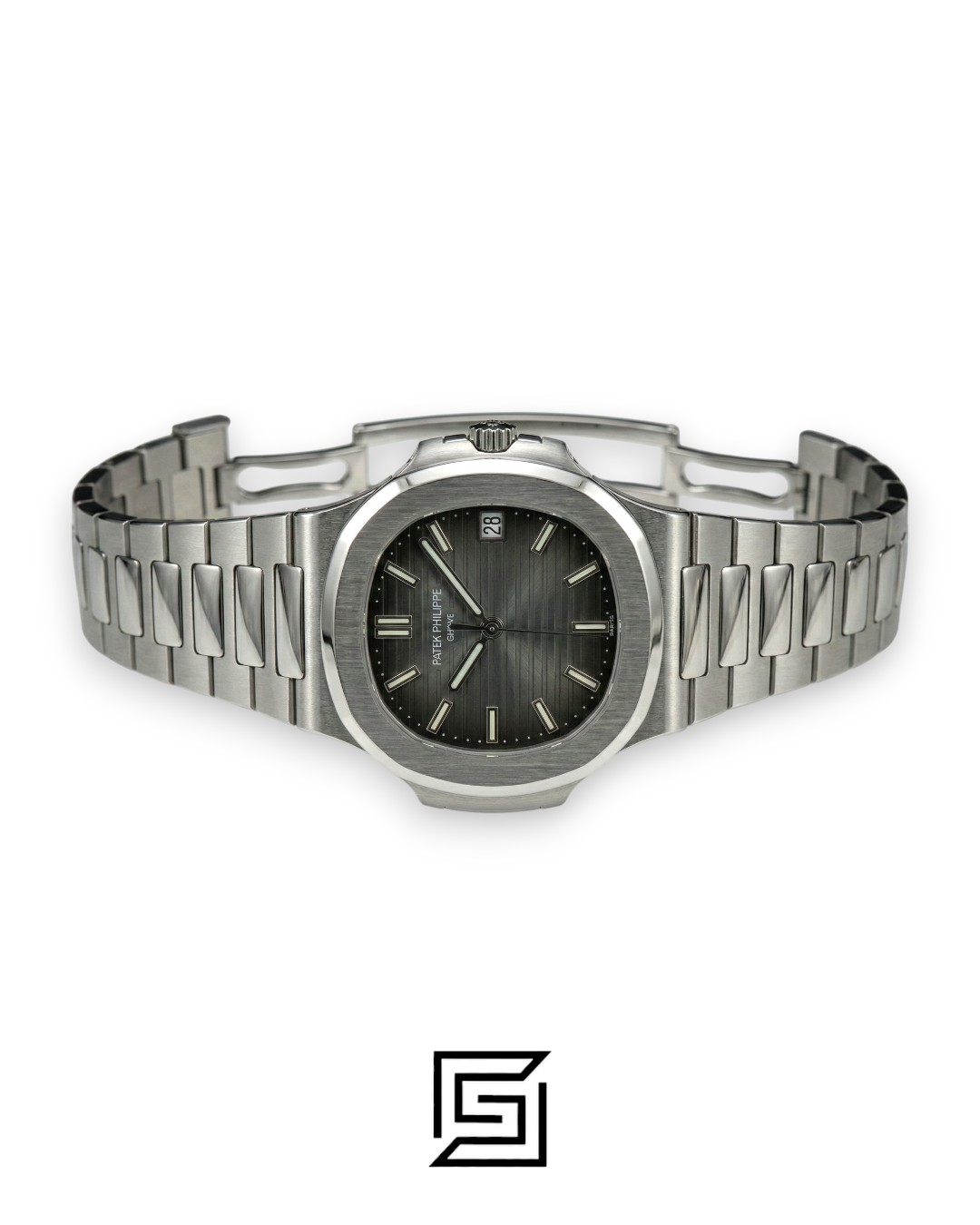 Patek Philippe Nautilus – Textured Grey Dial - Silver Stainless Steel Bracelet - Japanese Automatic - Image 6