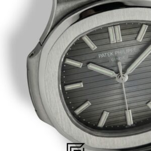 Patek Philippe Nautilus – Textured Grey Dial - Silver Stainless Steel Bracelet - Japanese Automatic - Image 4