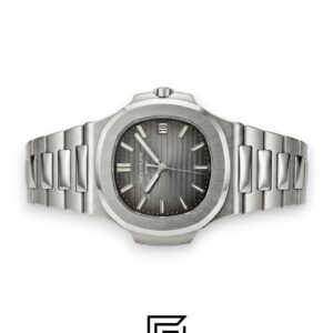Patek Philippe Nautilus – Textured Grey Dial - Silver Stainless Steel Bracelet - Japanese Automatic - Image 3
