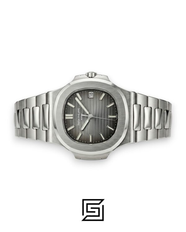 Patek Philippe Nautilus – Textured Grey Dial - Silver Stainless Steel Bracelet - Japanese Automatic