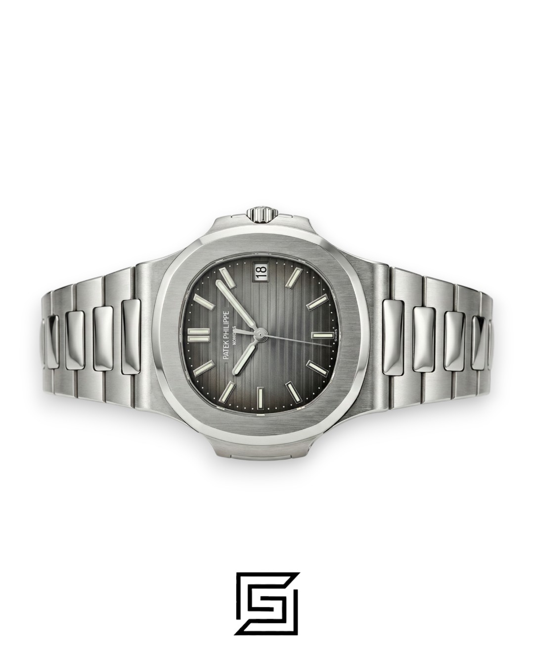 Patek Philippe Nautilus – Textured Grey Dial - Silver Stainless Steel Bracelet - Japanese Automatic - Image 3