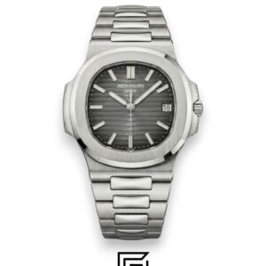 Patek Philippe Nautilus – Textured Grey Dial - Silver Stainless Steel Bracelet - Japanese Automatic - Image 1