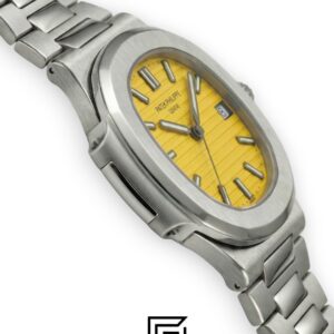 ⁦Patek Philippe Nautilus Yellow Dial Stainless Steel Bracelet – Japanese Automatic⁩ - الصورة ⁦3⁩