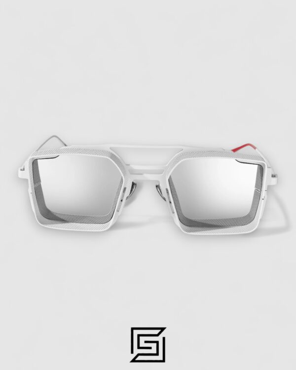 Vysen The Luigi - L8 White Frame Silver Mirror Leanses