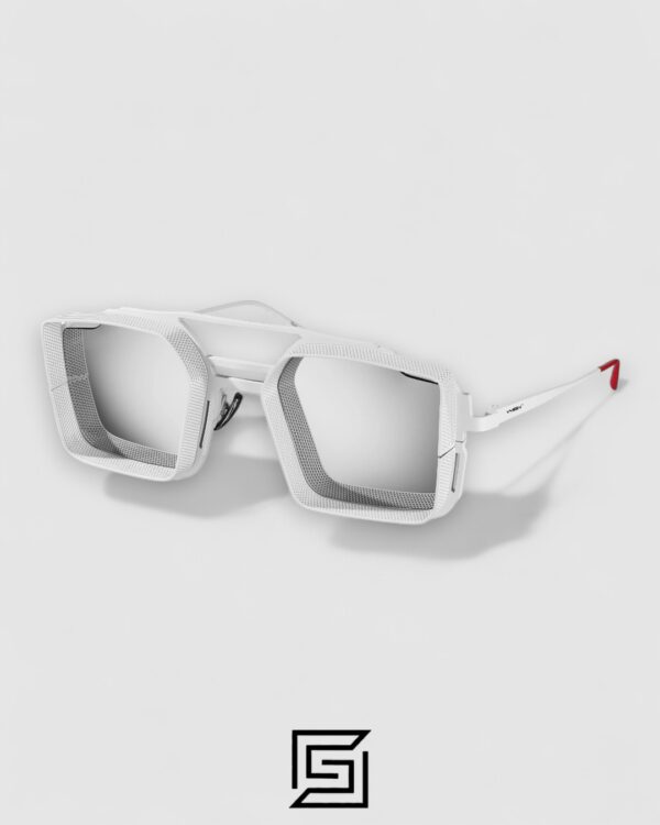 Vysen The Luigi - L8 White Frame Silver Mirror Leanses