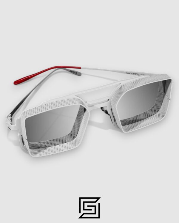 Vysen The Luigi - L8 White Frame Silver Mirror Leanses