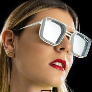 Vysen The Luigi - L8 White Frame Silver Mirror Leanses - Image 5