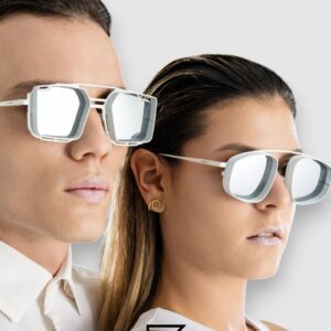 Vysen The Luigi - L8 White Frame Silver Mirror Leanses - Image 6