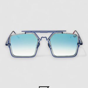 Vysen The Marcus - MA2 Dark Blue Matte Shiny Silver Frame Blue Gradient Lenses - Image 2