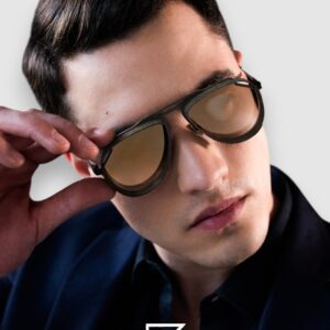 ⁦Vysen The Tom - T6  Dark Military Green Matte Frame Gold Mirror Gradient Lenses⁩ - الصورة ⁦4⁩