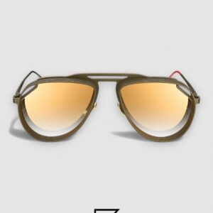 ⁦Vysen The Tom - T6  Dark Military Green Matte Frame Gold Mirror Gradient Lenses⁩ - الصورة ⁦2⁩