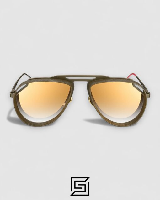 Alternative view of Vysen The Tom - T6  Dark Military Green Matte Frame Gold Mirror Gradient Lenses