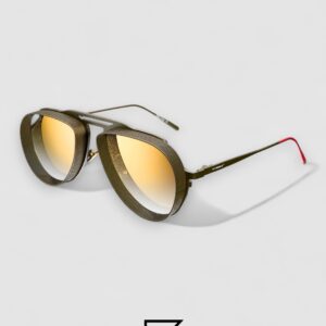 ⁦Vysen The Tom - T6  Dark Military Green Matte Frame Gold Mirror Gradient Lenses⁩ - الصورة ⁦1⁩