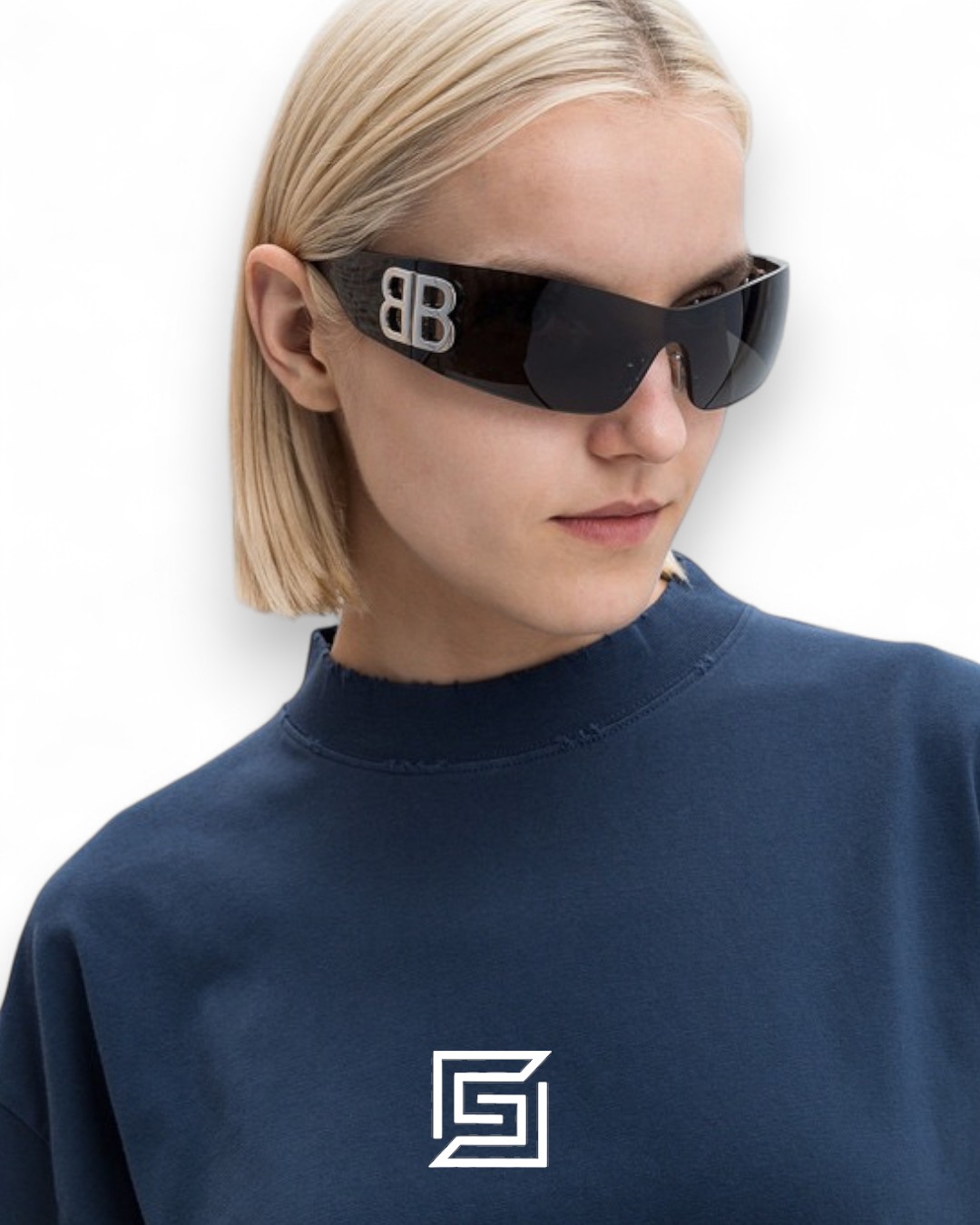 Balenciaga BB0359S Black Lenses Gold Logo - Image 8