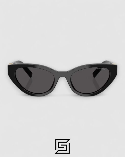 Alternative view of Miu Miu MUA04 16K08Z Black Lenses and Black Frame With Gold Logo