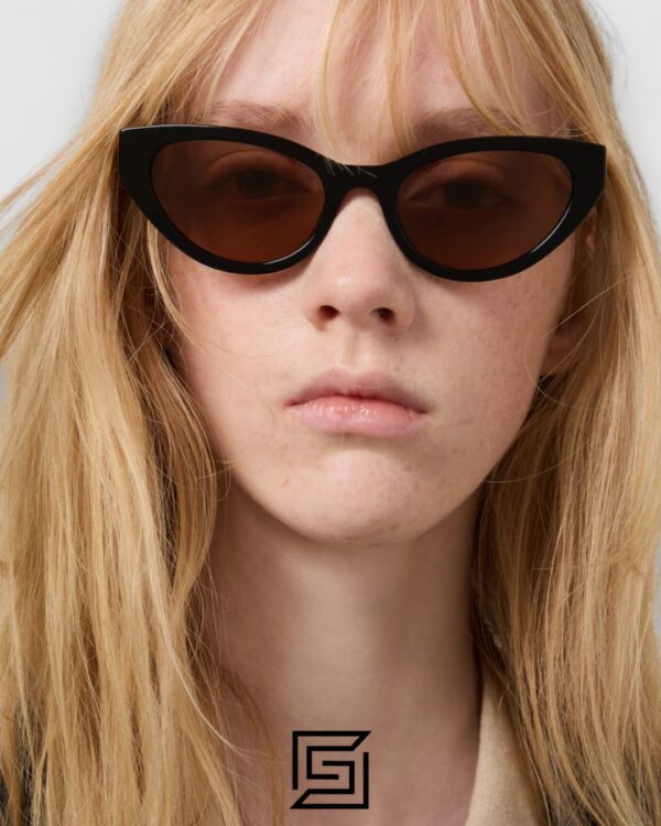 Miu Miu MUA04 16K08Z Black Lenses and Black Frame With Gold Logo
