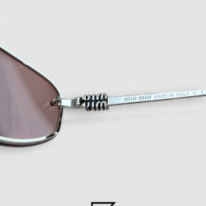 Miu Miu MUA50S Pink Lenses and Silver Frame - Image 4