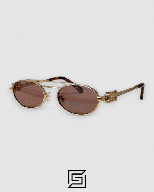 Miu Miu MU54ZS Brown Lenses and Gold Frame