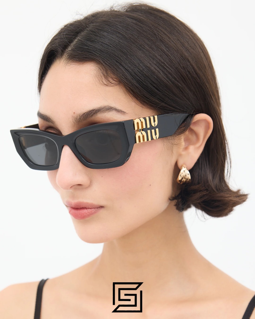 Miu Miu SMU09WS Black Lenses and Black Frame - Image 7