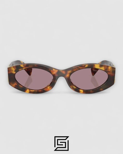 Alternative view of Miu Miu SMU11w Brown Lenses and Tiger Brown Frame