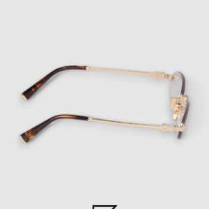 ⁦Miu Miu SMUA54s zvn101 Clear Blue Light Filter with Gold Frame⁩ - الصورة ⁦5⁩