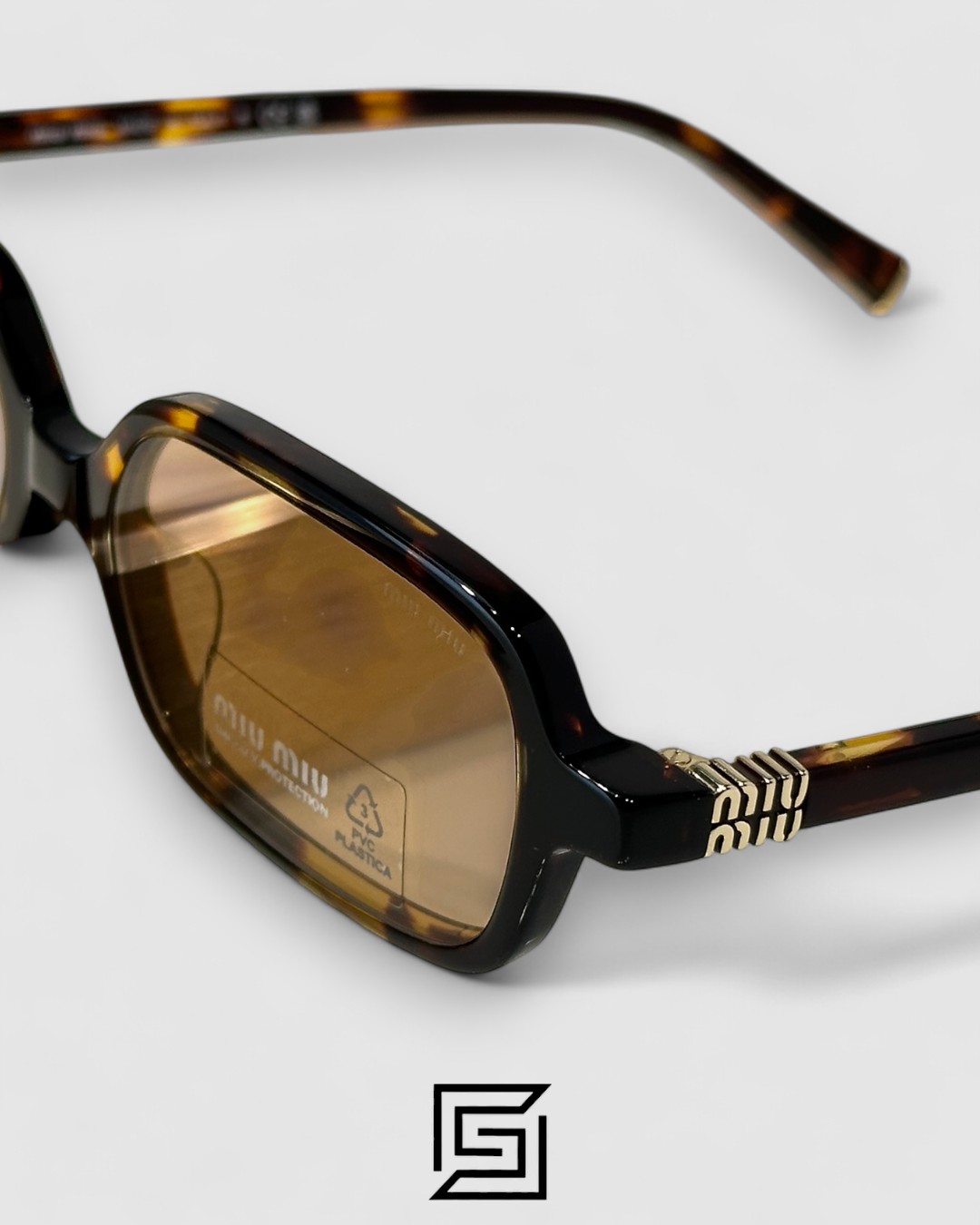 Miu Miu SMU11Z Red Lenses and Tiger Brown Frame - Image 4