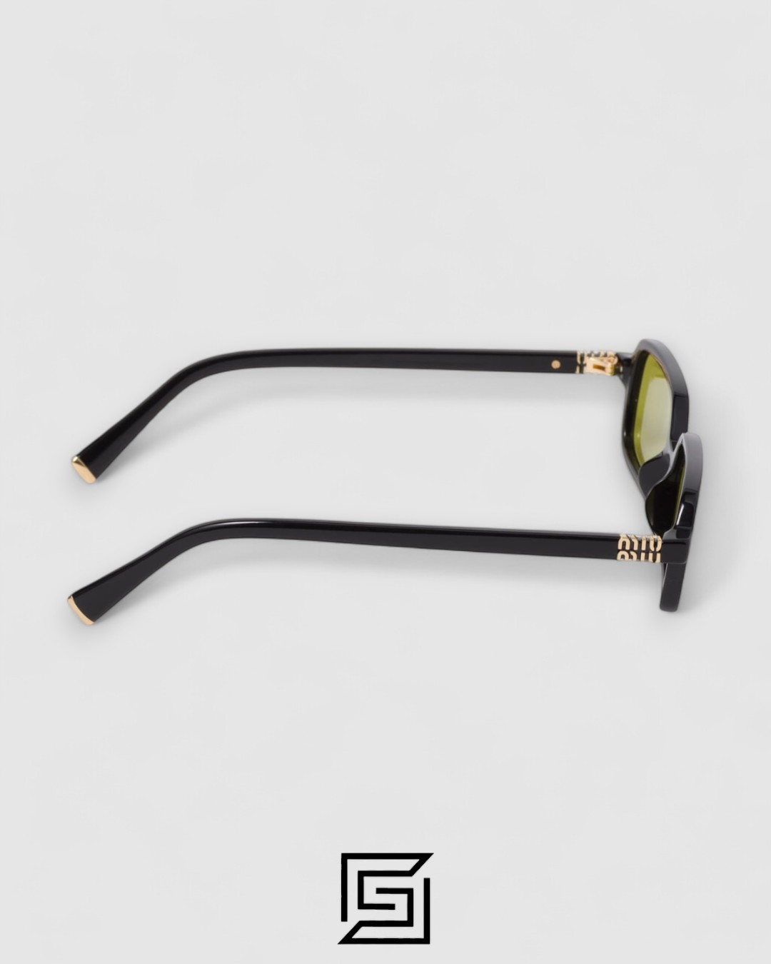 Miu Miu SMU11Z Green Lenses and Black Frame - Image 3