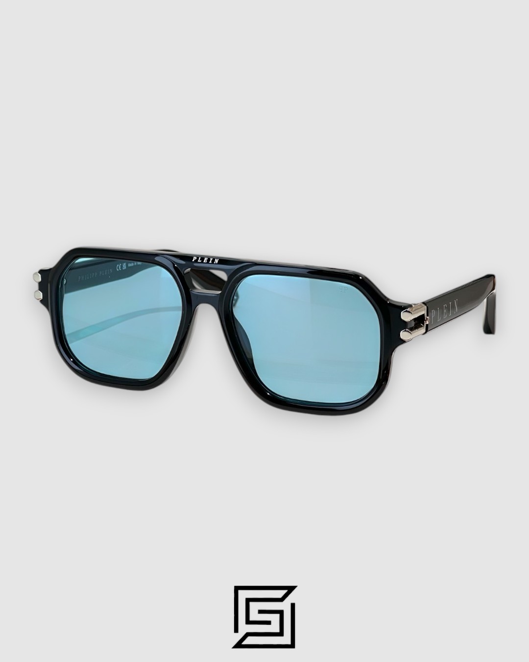 PHILIP PELEN Icon SPP148M Blue Lenses Black Silver Frame