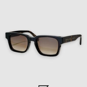 PHILIP PELEN Dark Shapes VPP145M Brown Lenses Tiger Brown Frame Gold Logo - Image 1