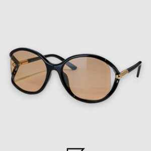 ⁦Tom Ford FT1090 Light Brown Lenses and Black Frame⁩ - الصورة ⁦1⁩