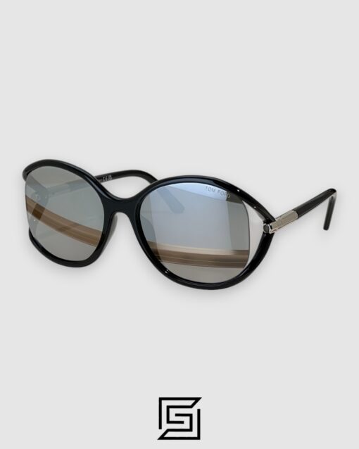 Tom Ford FT1090 Silver Mirror Lenses and Black Frame