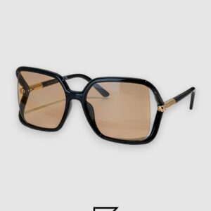 ⁦Tom Ford FT1089 Light Brown Lenses and Black Frame⁩ - الصورة ⁦1⁩