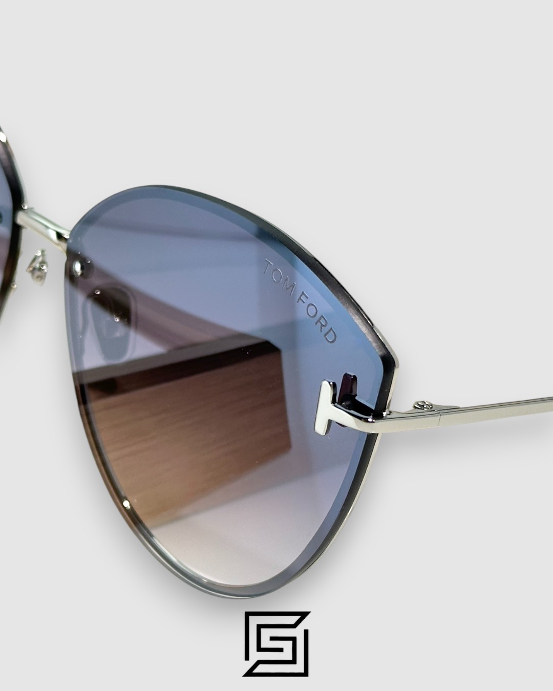 Tom Ford FT1106 Silver Mirror Lenses and Silver Frame - Image 6