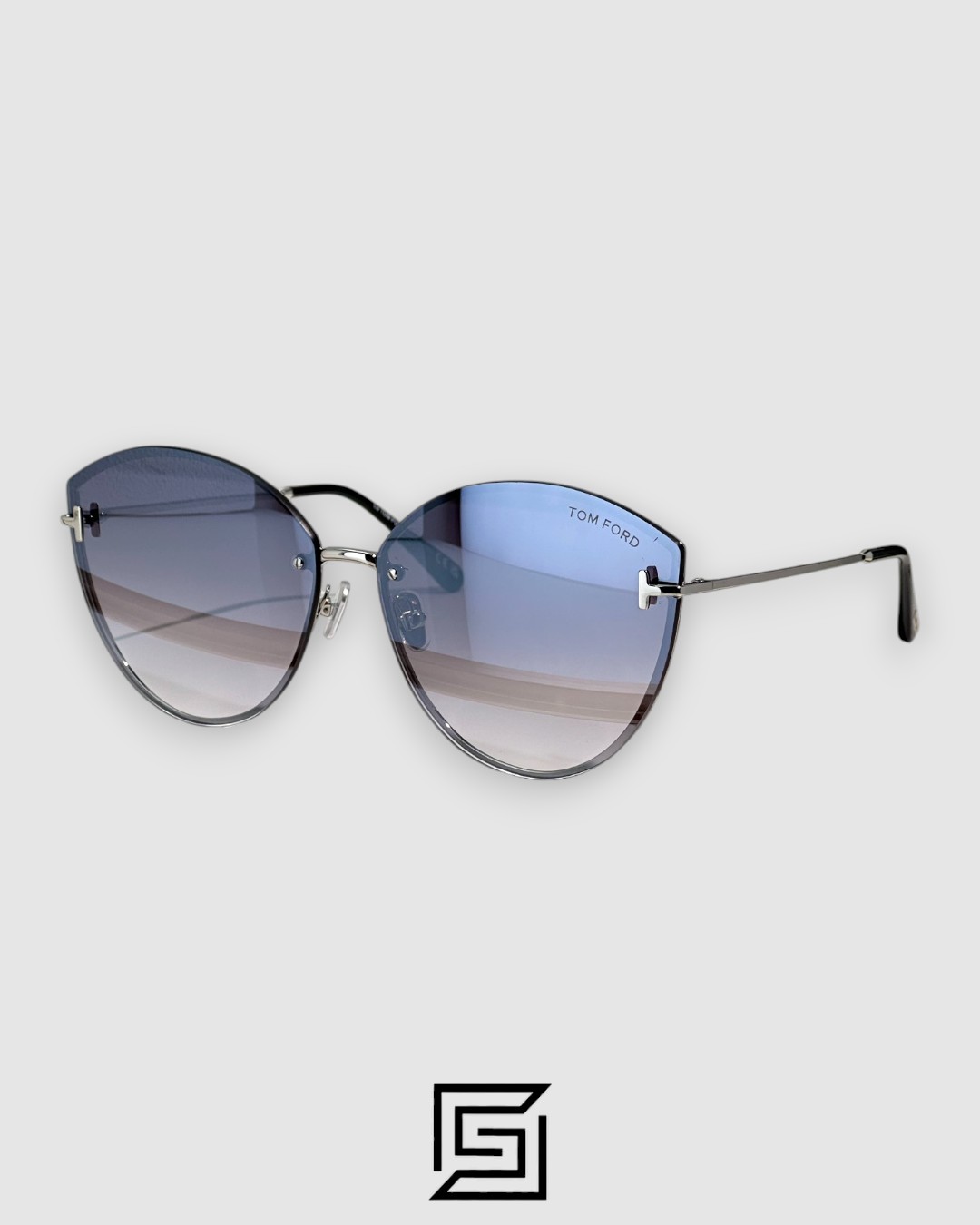 Tom Ford FT1106 Silver Mirror Lenses and Silver Frame
