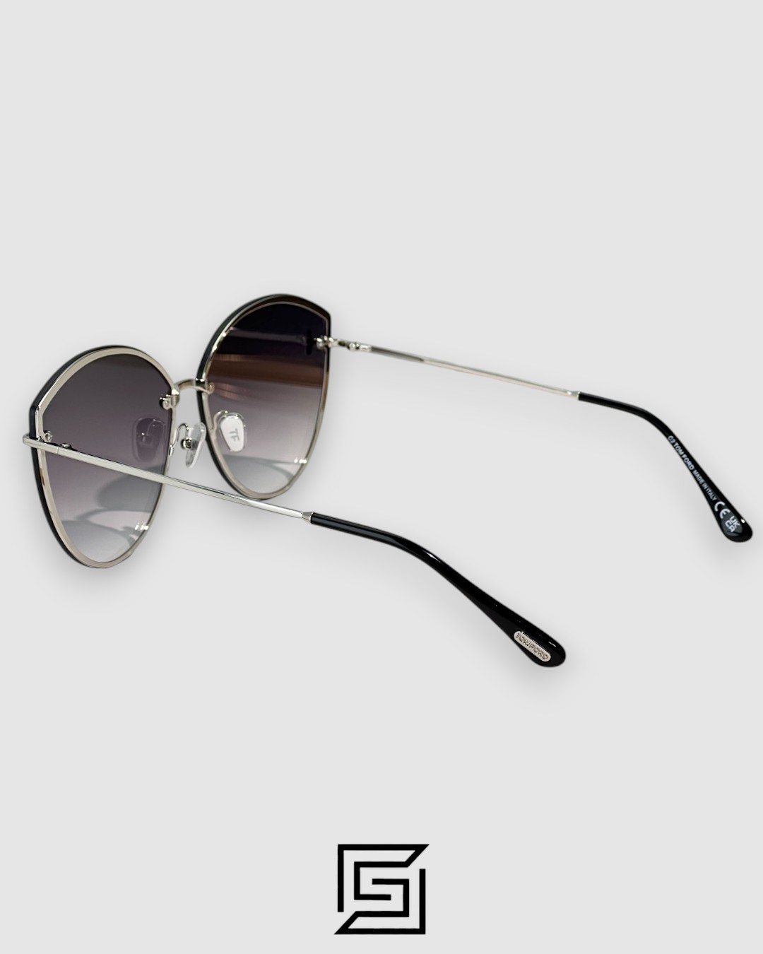 Tom Ford FT1106 Silver Mirror Lenses and Silver Frame - Image 3