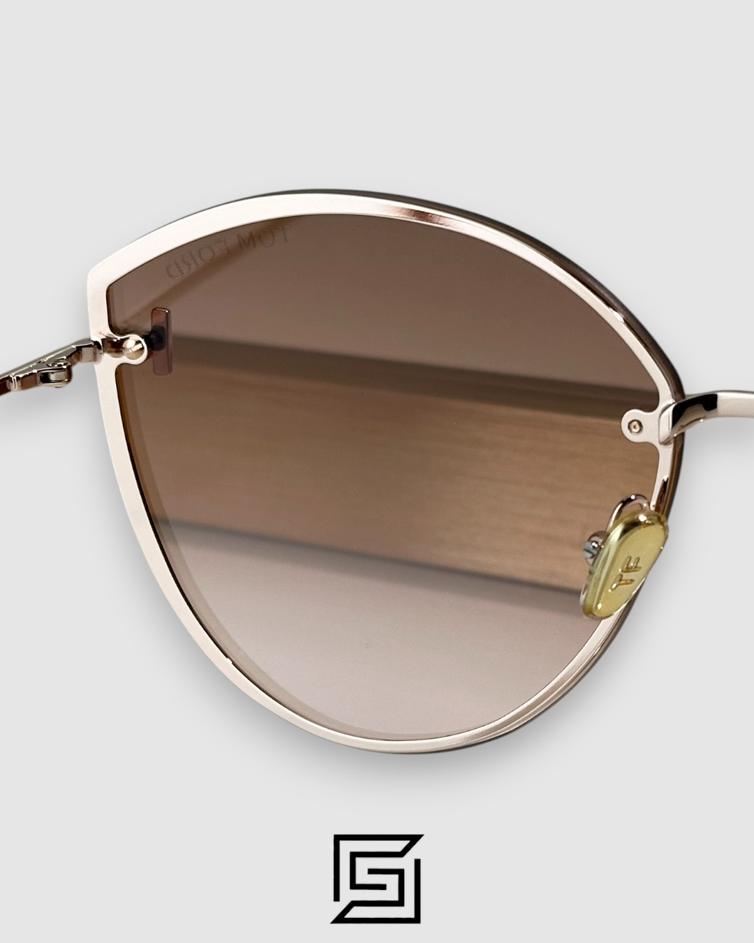 Tom Ford FT1106 Brown Mirror Lenses and Gold Frame - Image 6
