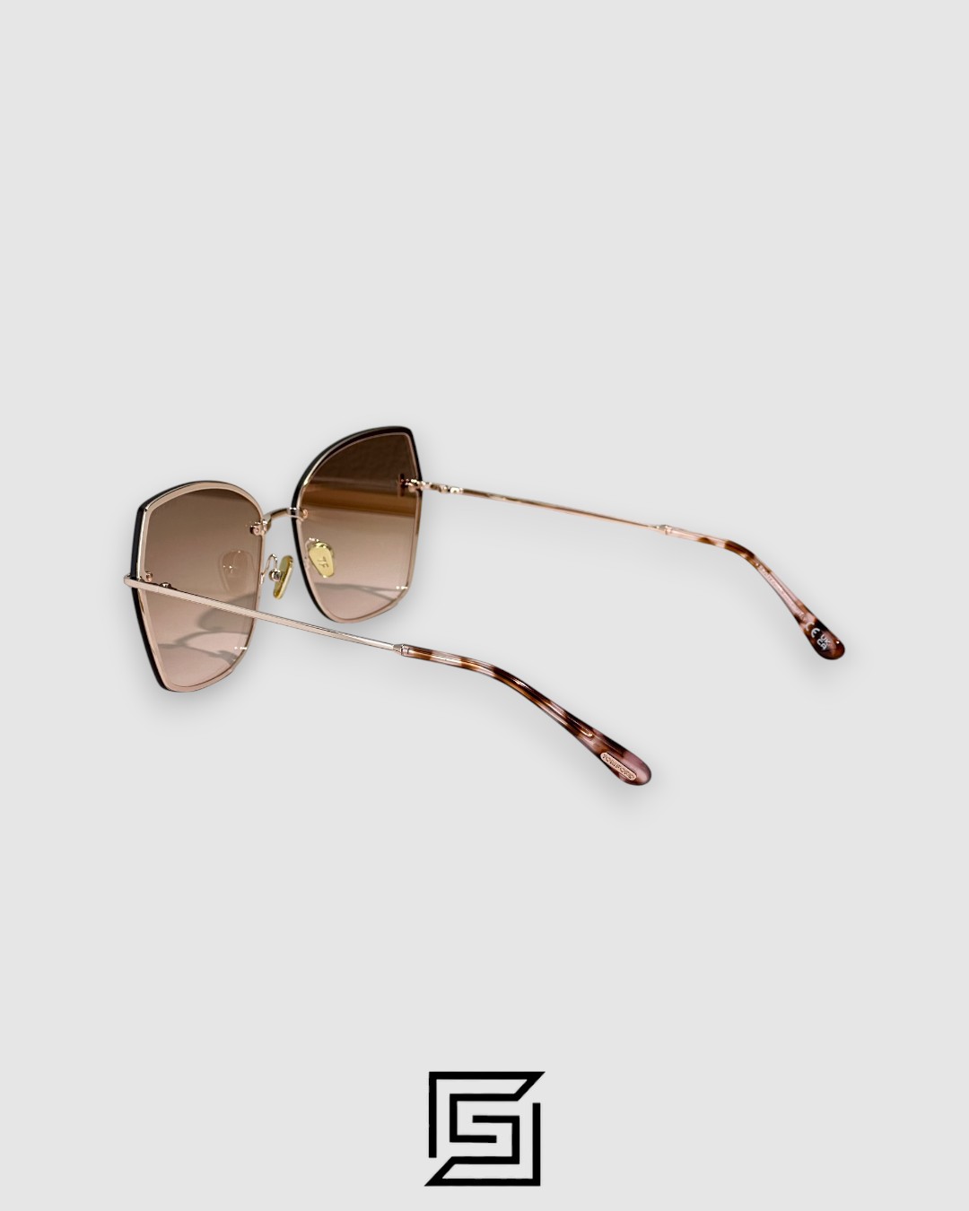 Tom Ford FT1107 Brown Mirror Lenses and Gold Frame - Image 4