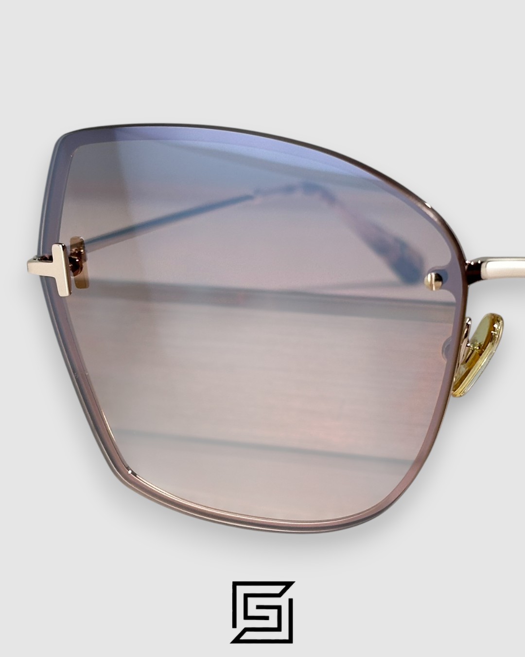 Tom Ford FT1107 Brown Mirror Lenses and Gold Frame - Image 5