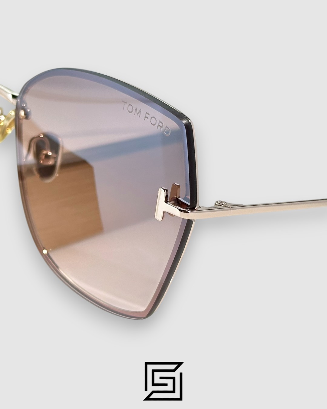 Tom Ford FT1107 Brown Mirror Lenses and Gold Frame - Image 6