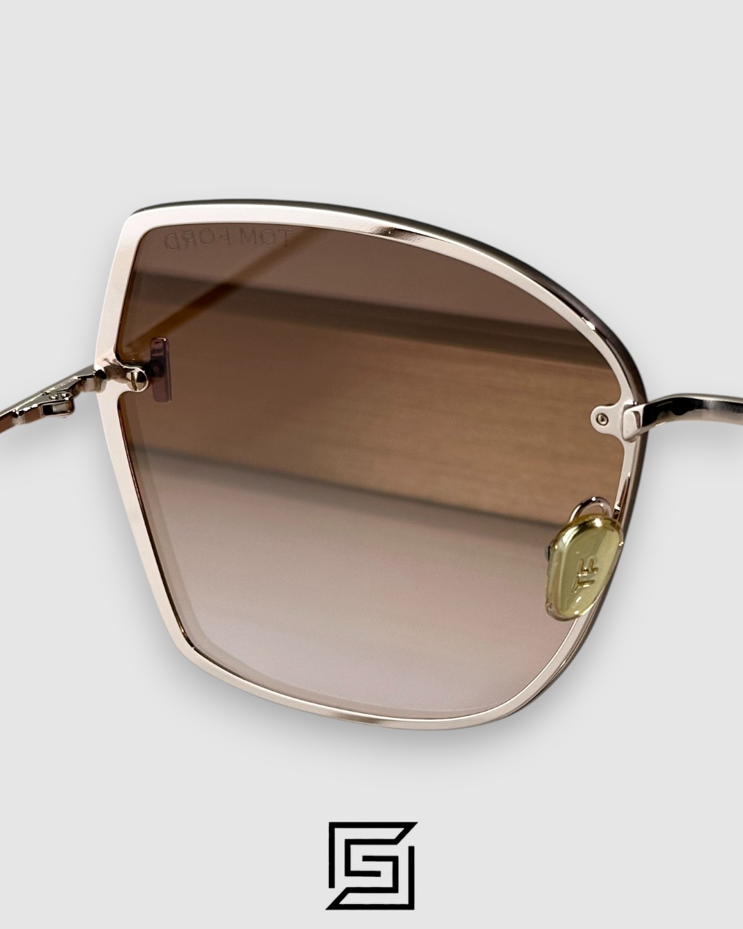 Tom Ford FT1107 Brown Mirror Lenses and Gold Frame - Image 7