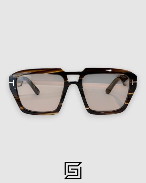 Alternative view of Tom Ford TF1202 Light Brown Lenses and Tiger Brown Frame