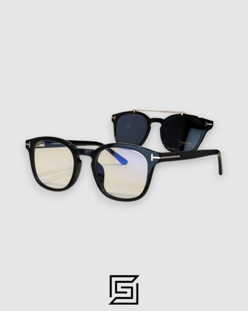 Tom Ford Clip On TF5532 Black Lenses and Black Frame