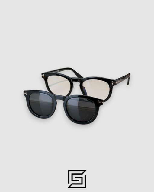 Tom Ford Clip On TF5993 Black Lenses and Black Frame